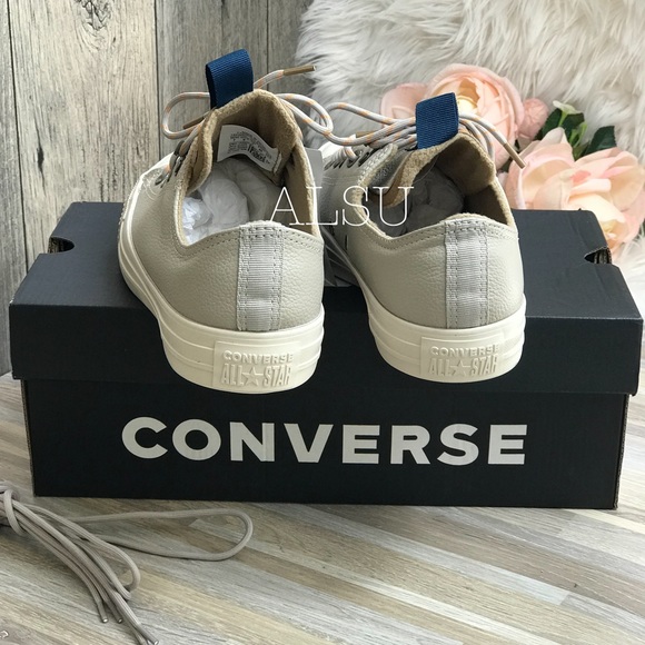 NWT Converse Ctas OX Leather Papyrus W AUTHENTIC - Picture 5 of 9